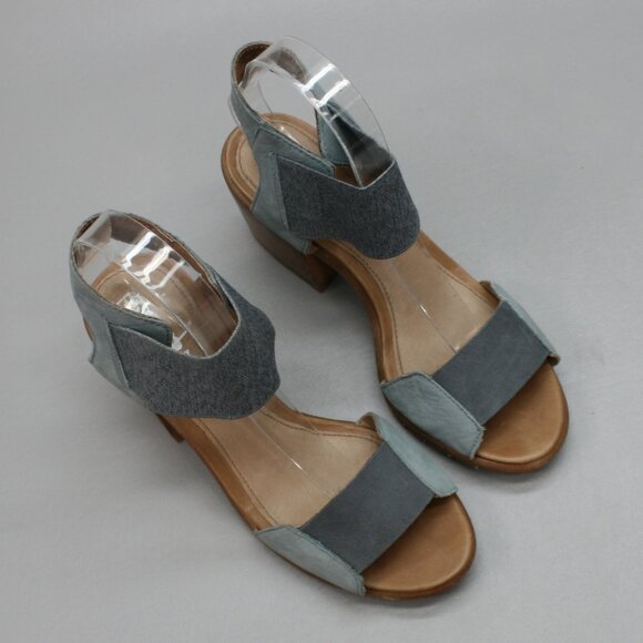 Sorel Ladies 7.5 Nadia Blue Elastic Sandals Slingback Shoes Heels - NL3614-050 - Picture 6 of 12